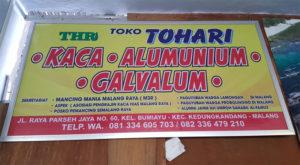 Toko Kaca Patri Area Sawojajar Kedungkandang Malang